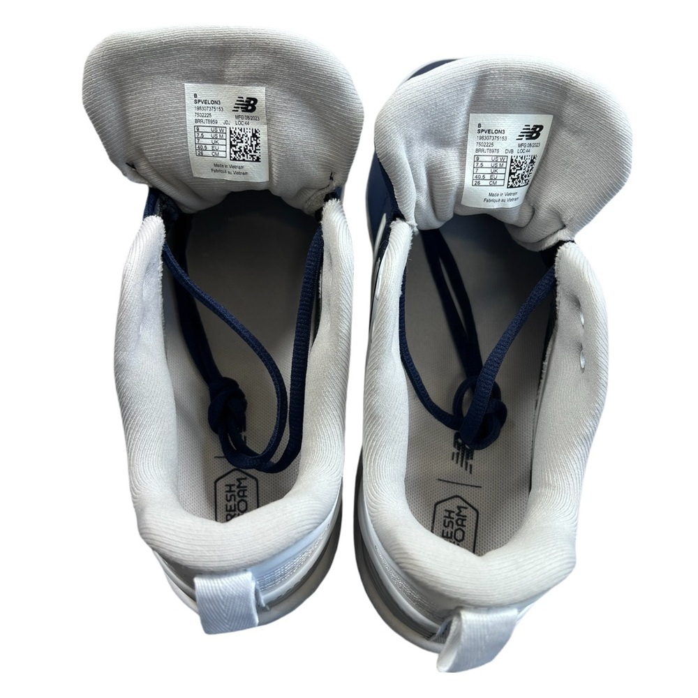 New Balance Fresh Foam Baseball/Softball Cleats Navy White NWOT W 9 / M 7.5 - Picture 9 of 10